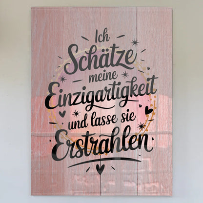 Bild Aus Acrylglas - Einzigartigkeit Erstrahlen Positiv