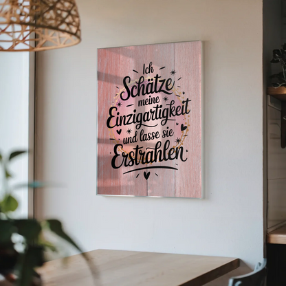 Bild Aus Acrylglas - Einzigartigkeit Erstrahlen Positiv