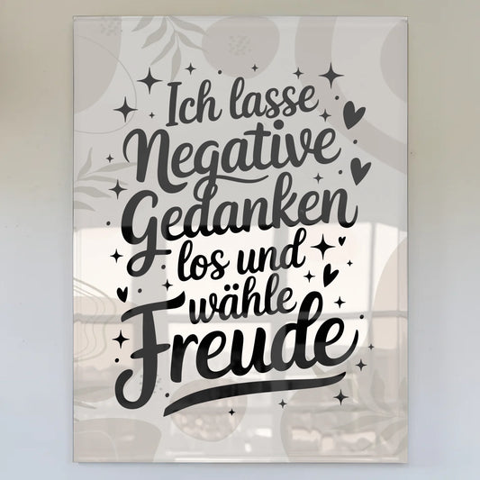 Bild Aus Acrylglas - Positive Gedanken Poster Freude