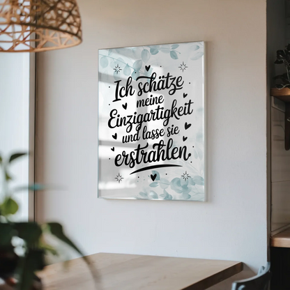 Acrylglas Bild - Einzigartigkeit Erstrahlen Lassen