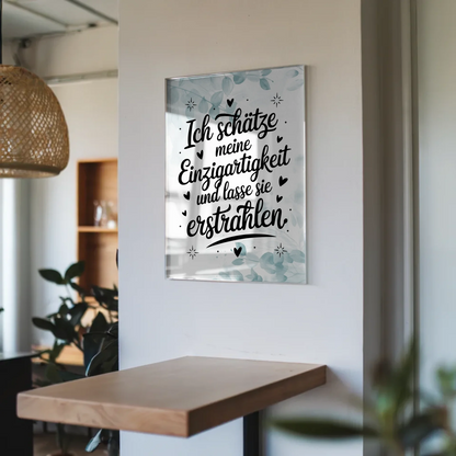 Acrylglas Bild - Einzigartigkeit Erstrahlen Lassen