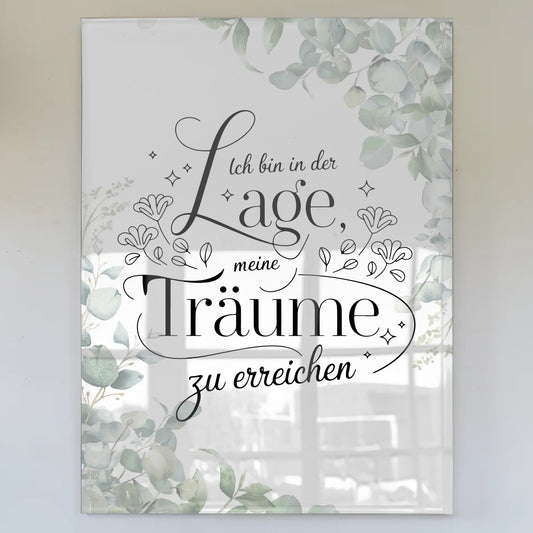 Bild Aus Acrylglas - Positive Träume Erreichen Poster