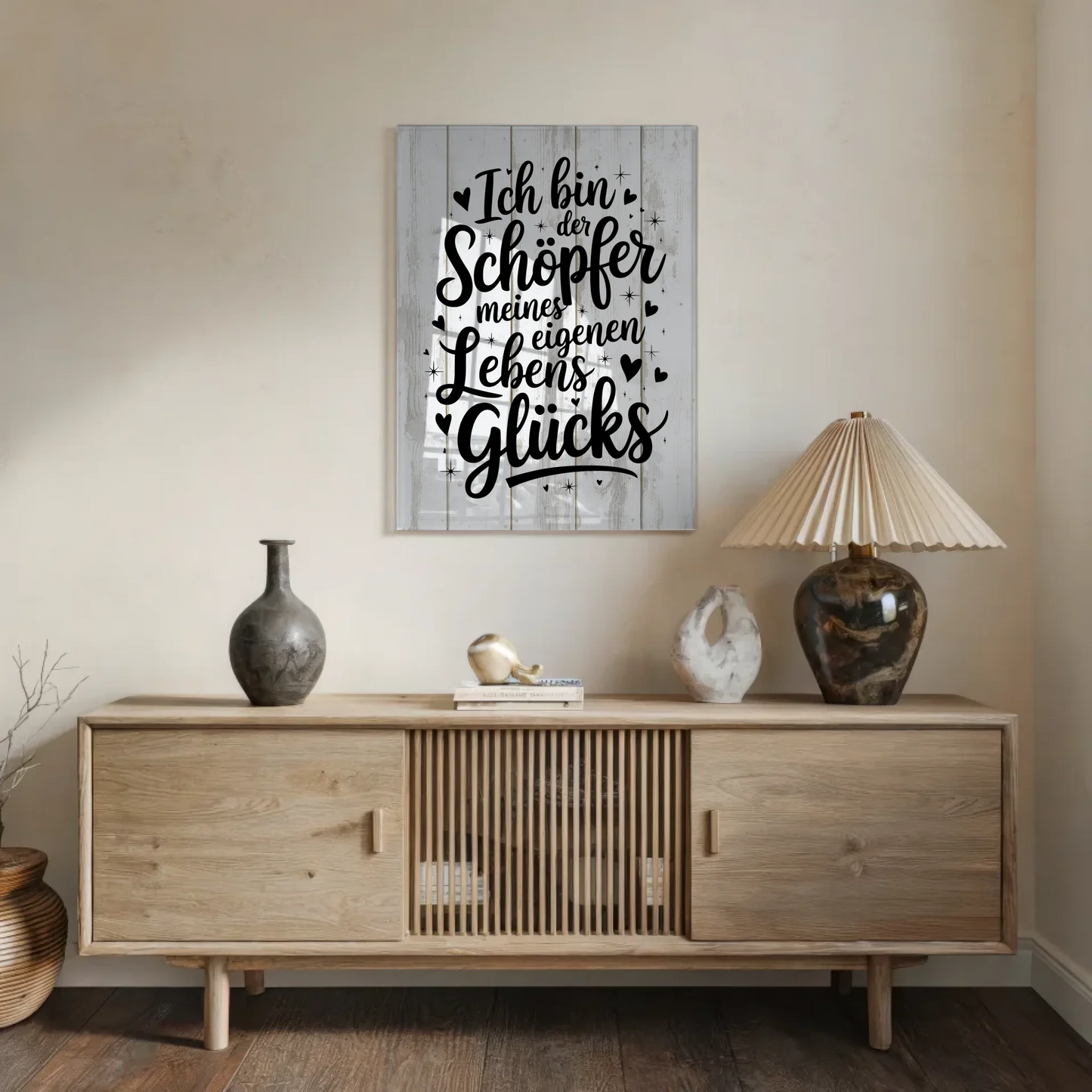 Acrylglas Wandbild Ich bin der Schöpfer meines Lebensglücks