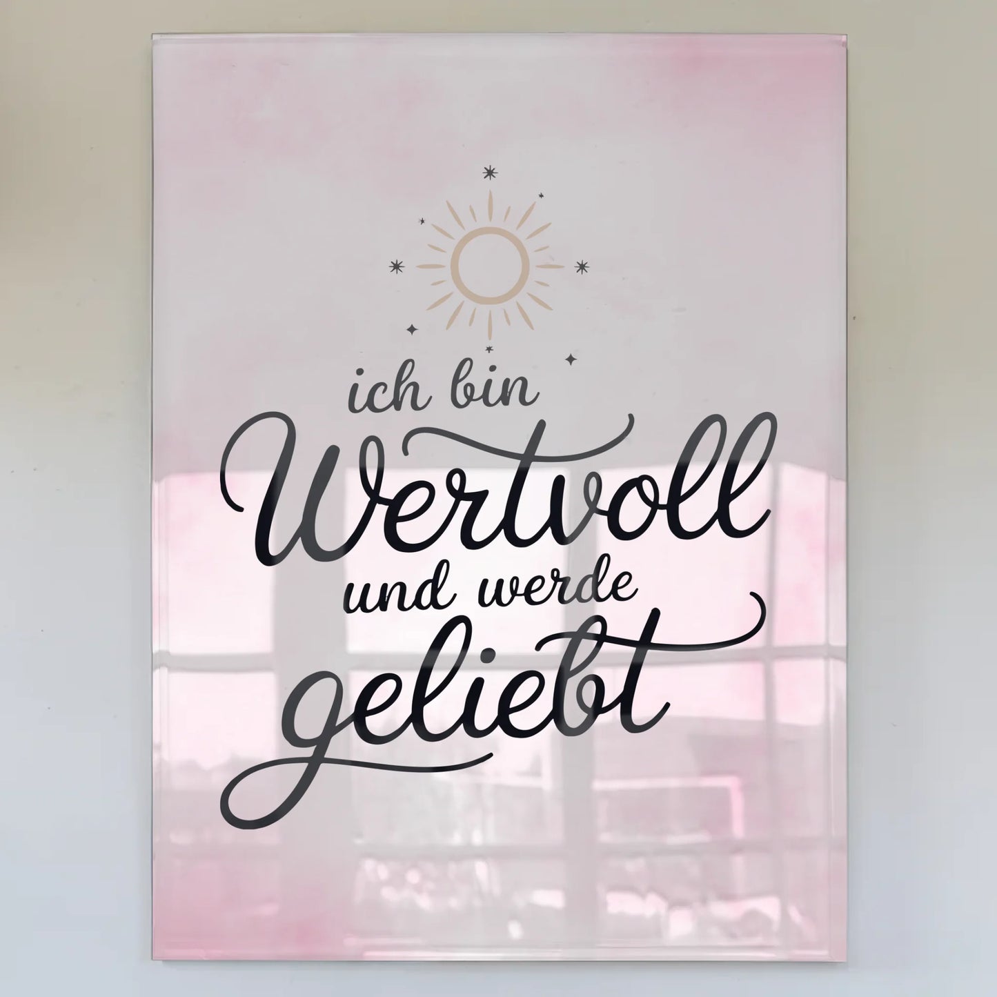 Personalisierte Foto Mit Acrylglas Ich Bin Wertvoll Positiv