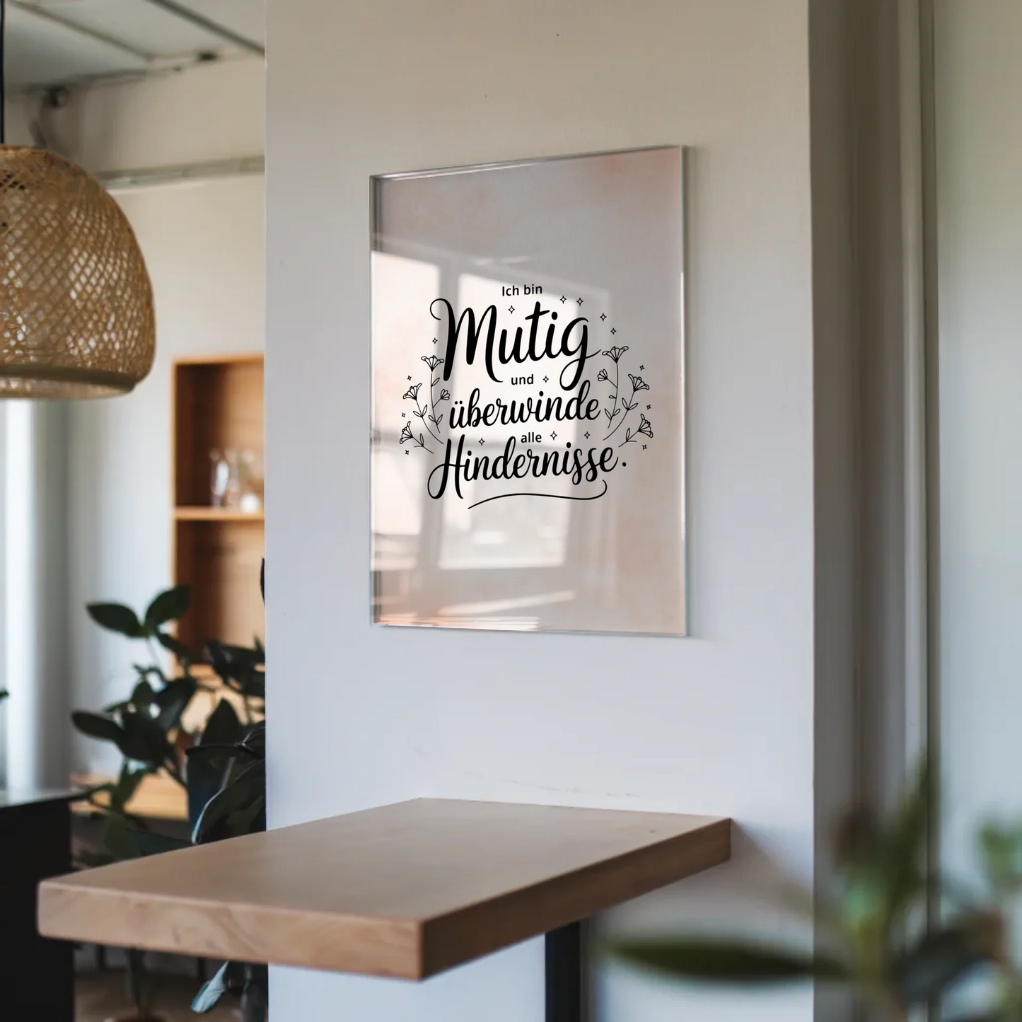 Acrylglas Bild Ich bin mutig und überwinde Hindernisse