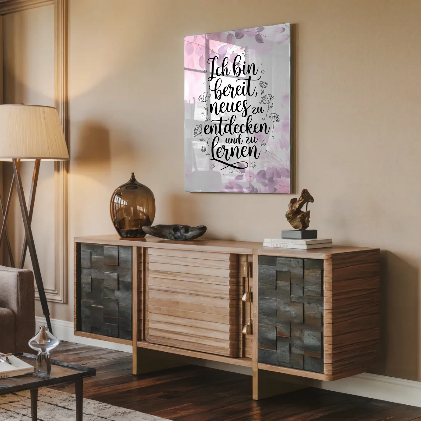 Acrylglas Wandbild - Positiv Neues Entdecken und Lernen