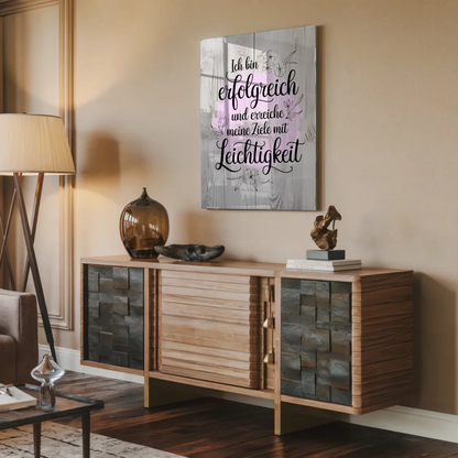 Acrylglas Wandbild Ich Erreiche Ziele Mit Leichtigkeit