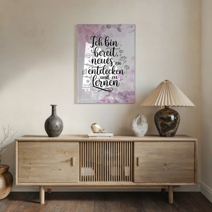 Acrylglas Wandbild - Positiv Neues Entdecken und Lernen
