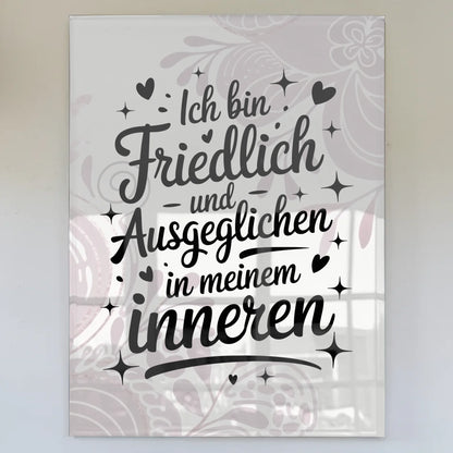 Bild Aus Acrylglas Positiv Friedlich und Ausgeglichen