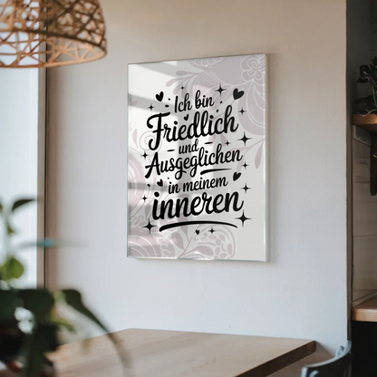 Bild Aus Acrylglas Positiv Friedlich und Ausgeglichen