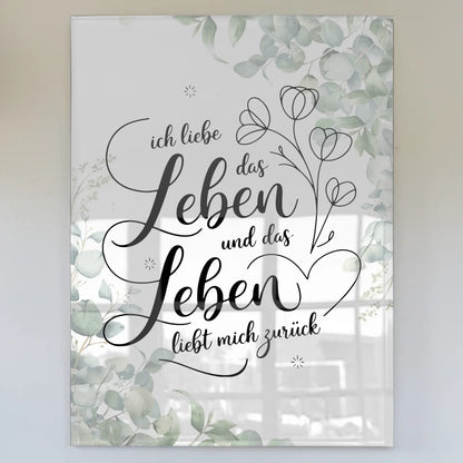 Wandbild Acrylglas Ich liebe das Leben Poster