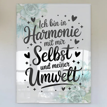 Wandbild Acrylglas Ich bin in Harmonie mit Umwelt