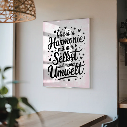 Bild Mit Acrylglas - Positiv in Harmonie mit Umwelt