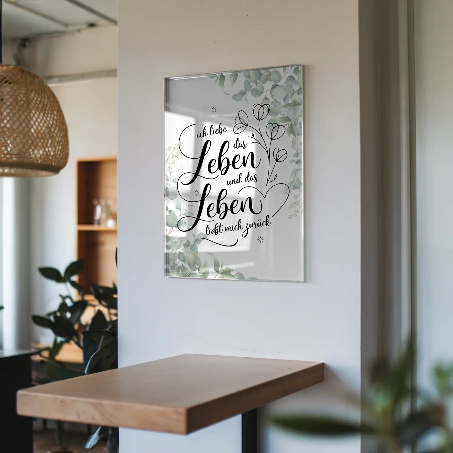 Wandbild Acrylglas Ich liebe das Leben Poster