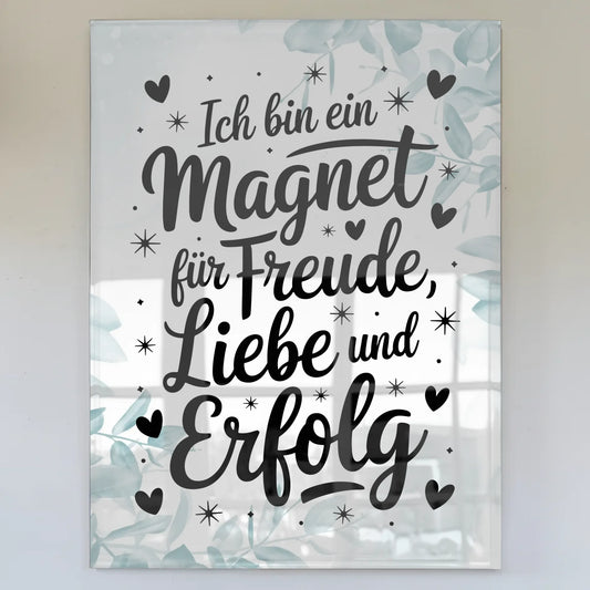 Foto Acrylglas Magnet Freude Liebe Erfolg Positiv Geschenk