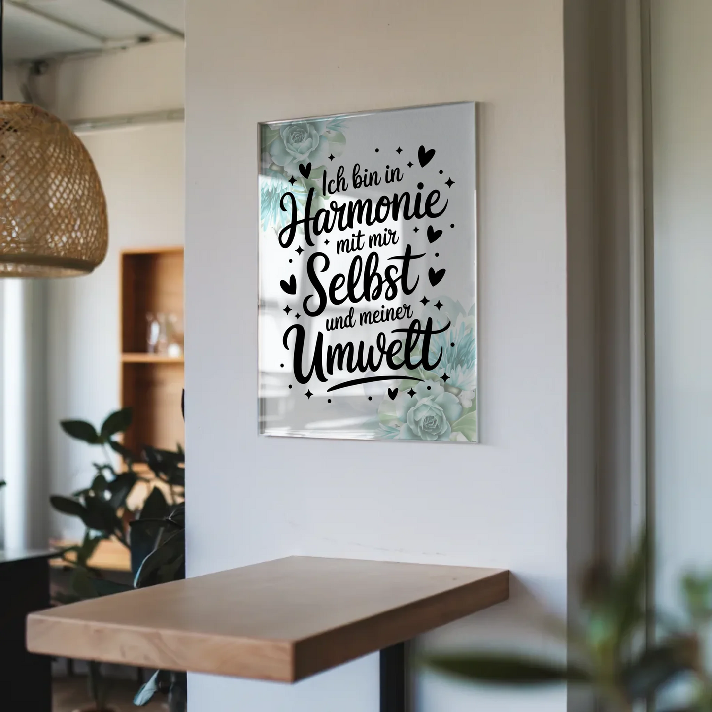 Wandbild Acrylglas Ich bin in Harmonie mit Umwelt