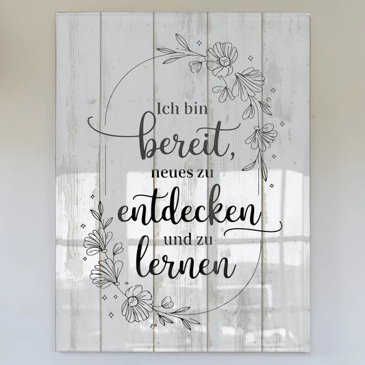 Bild Aus Acrylglas - Positiv und Bereit Neues zu Lernen