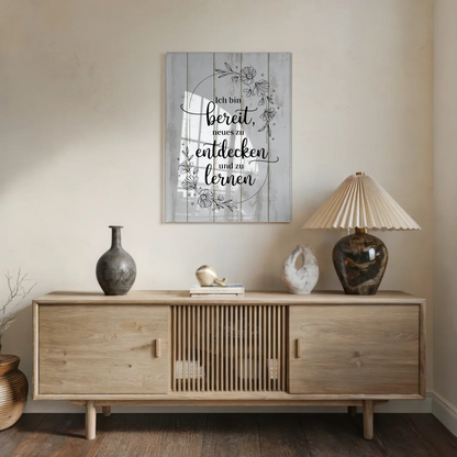 Bild Aus Acrylglas - Positiv und Bereit Neues zu Lernen