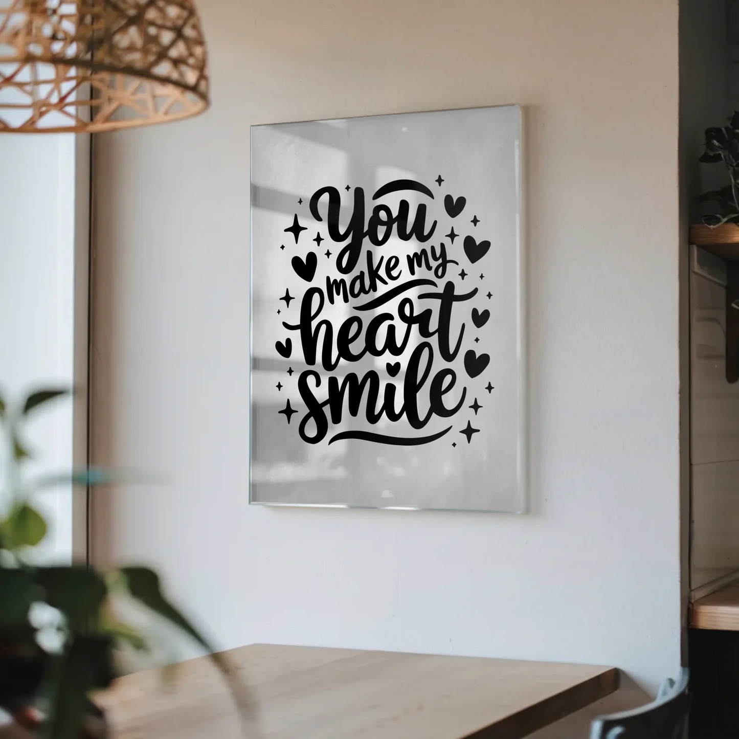 Acrylglas Bild You Make My Heart Smile Geschenkidee