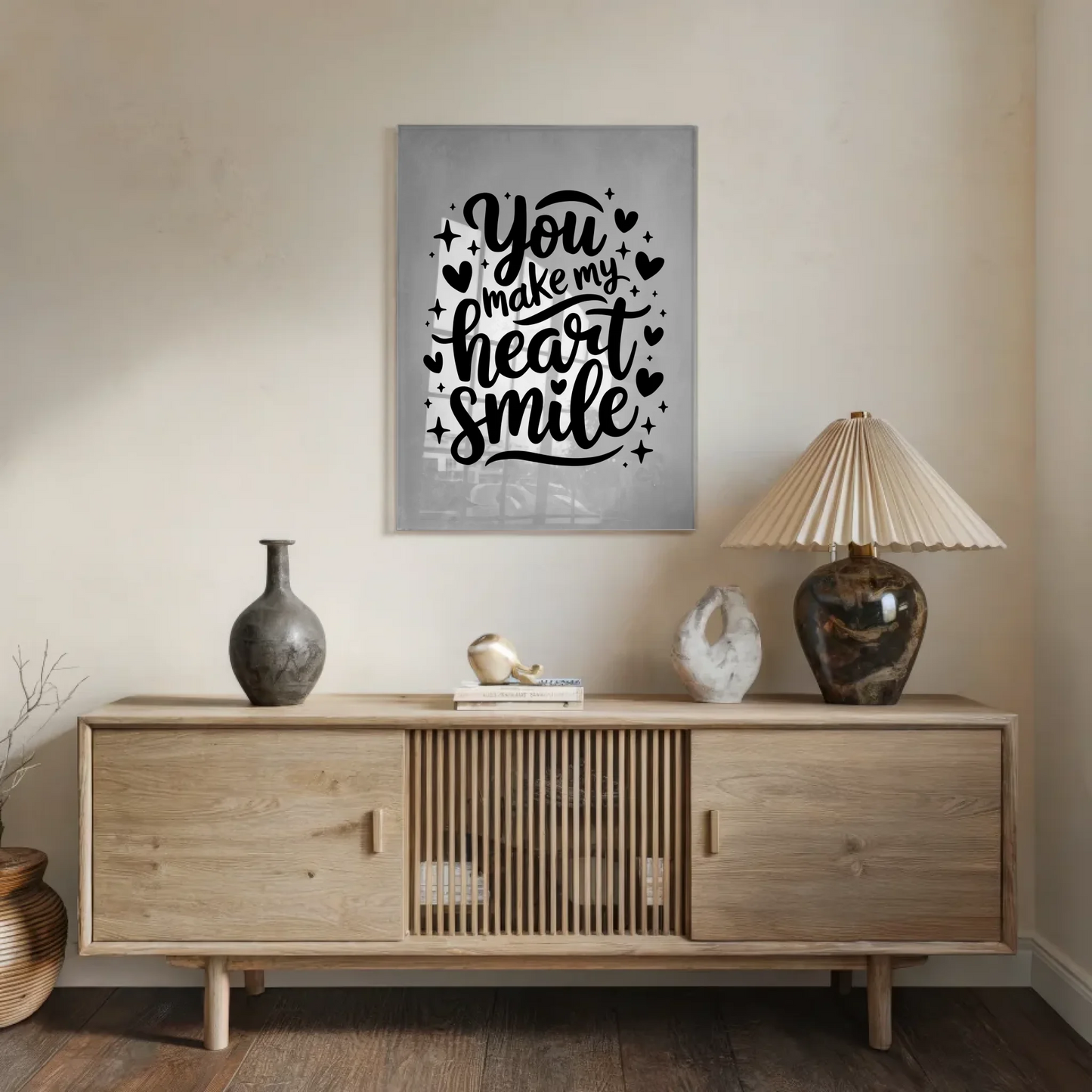 Acrylglas Bild You Make My Heart Smile Geschenkidee