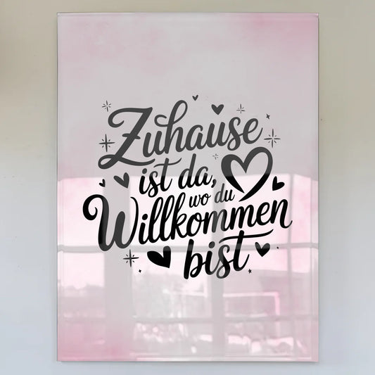 Bild Aus Acrylglas Zuhause Willkommen Geschenkideen