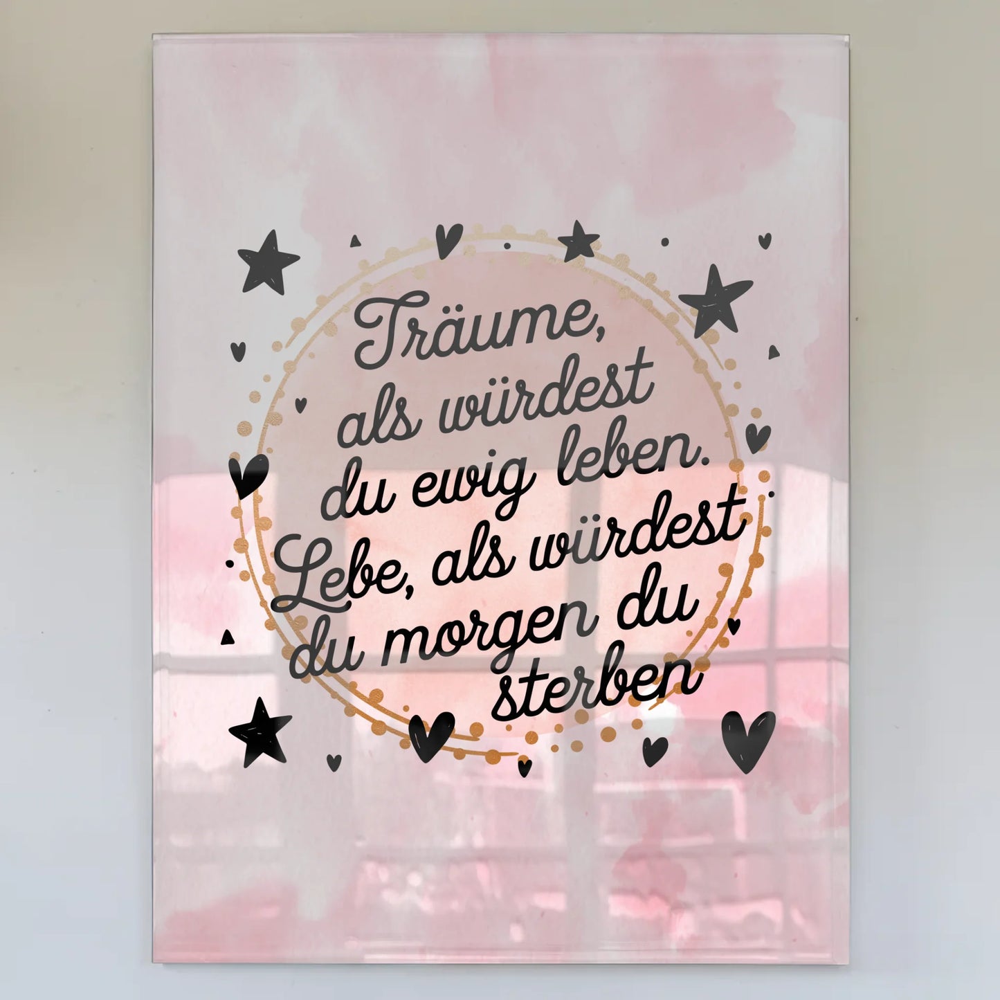Bild Mit Acrylglas Träume Lebe Zitat Personalisiert