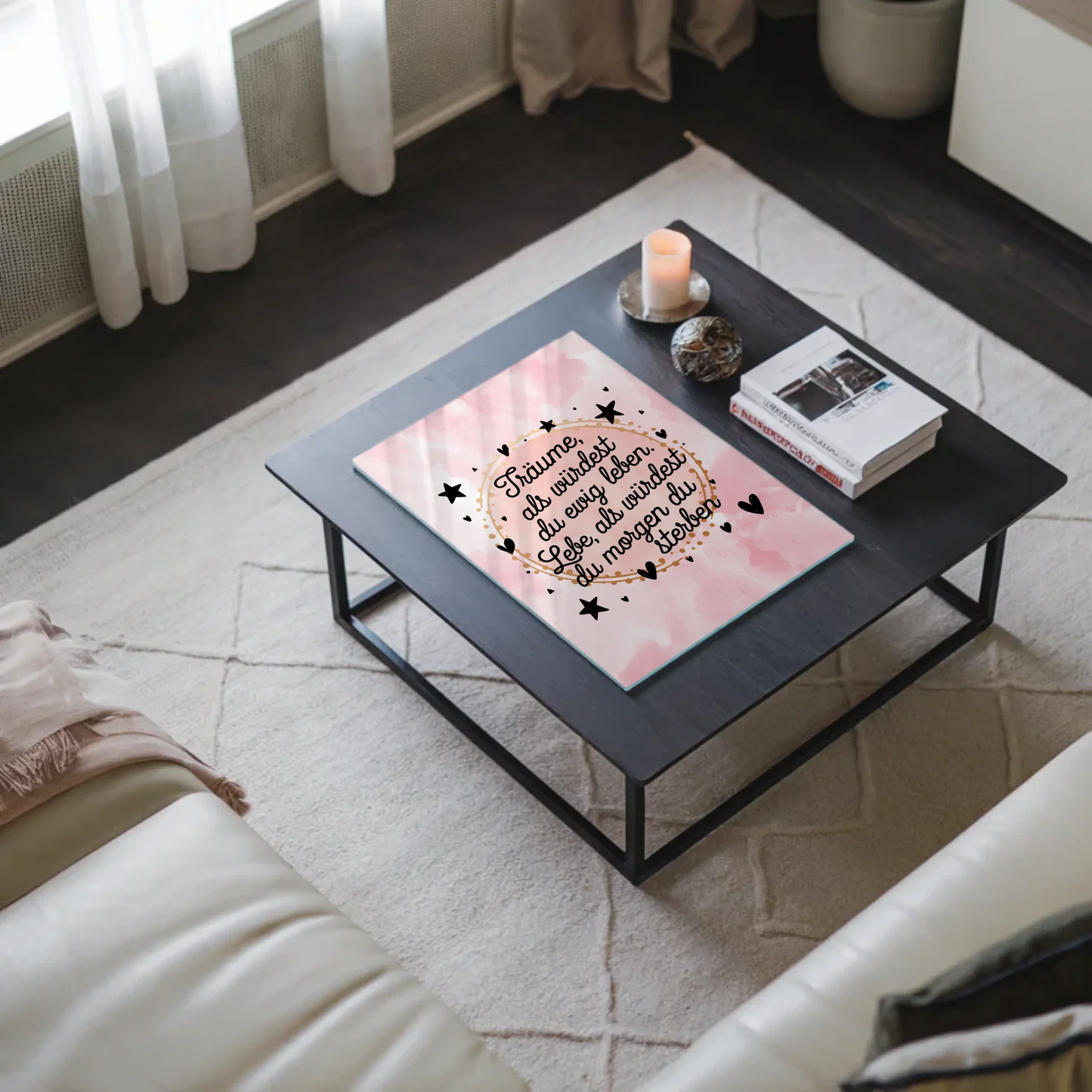 Bild Mit Acrylglas Träume Lebe Zitat Personalisiert