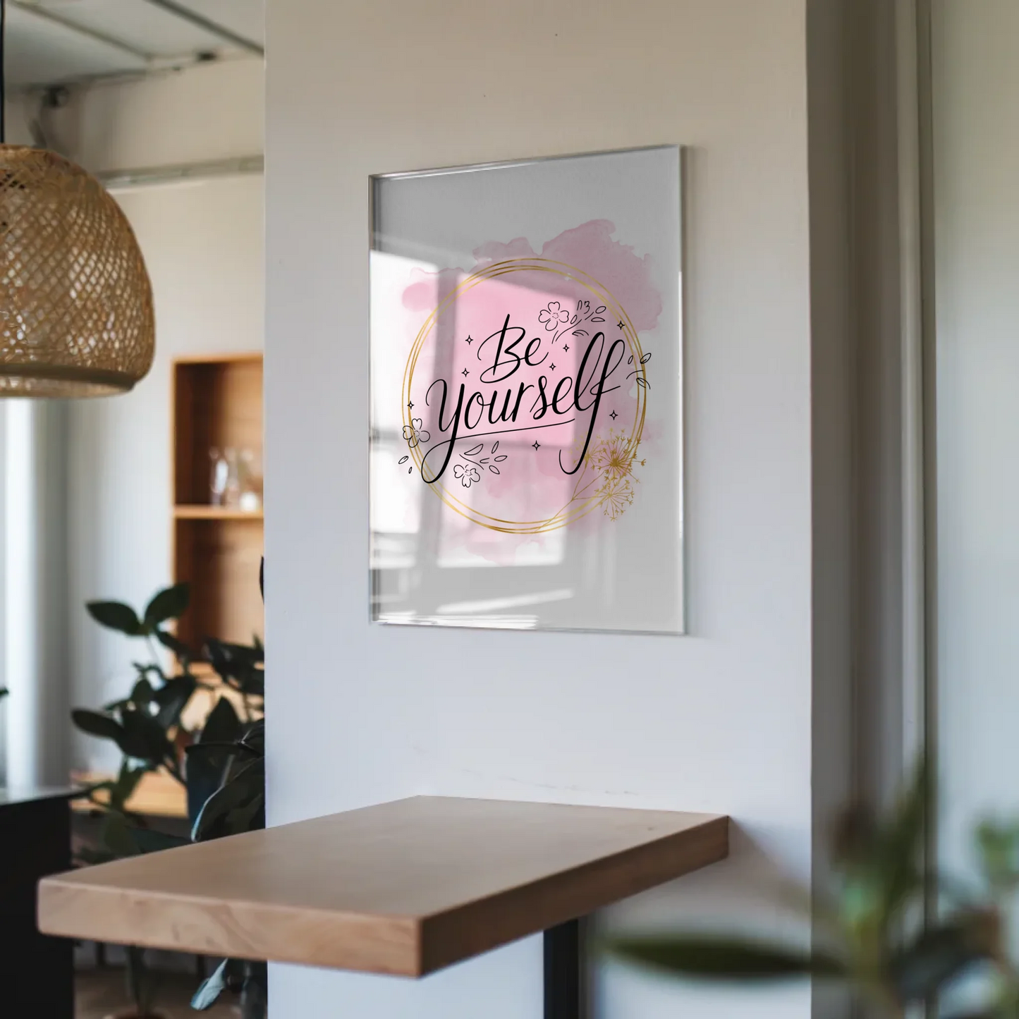 Acrylglas Wandbild Be Yourself - Personalisiertes Geschenk