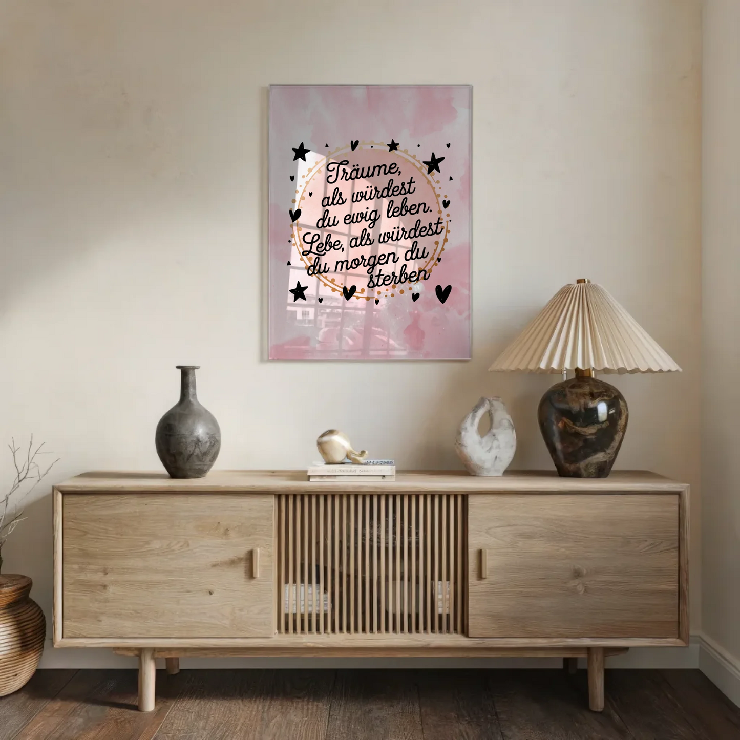 Bild Mit Acrylglas Träume Lebe Zitat Personalisiert