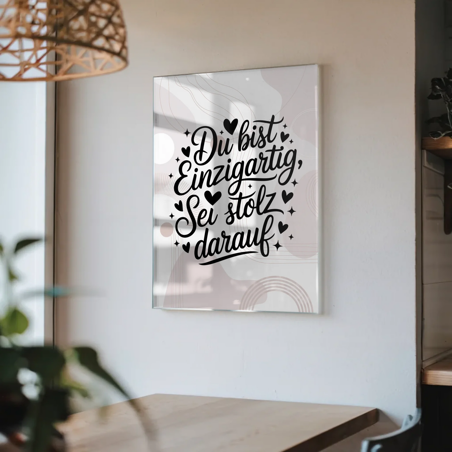 Acrylglas Bild - Du bist einzigartig, sei stolz darauf