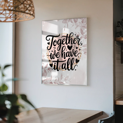 Acrylglas Mit Foto Together We Have It All Geschenk