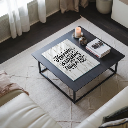 Foto Mit Acrylglas Happiness is not a destination Poster