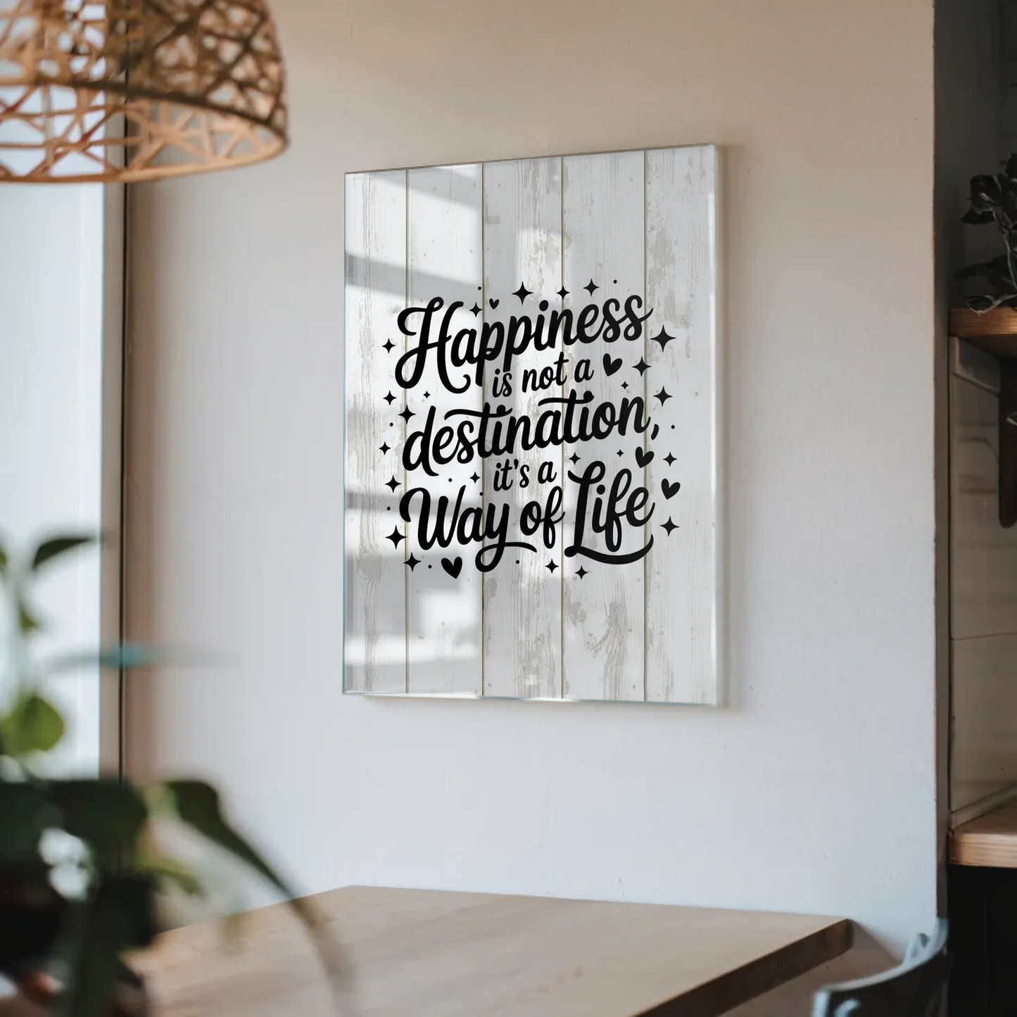 Foto Mit Acrylglas Happiness is not a destination Poster