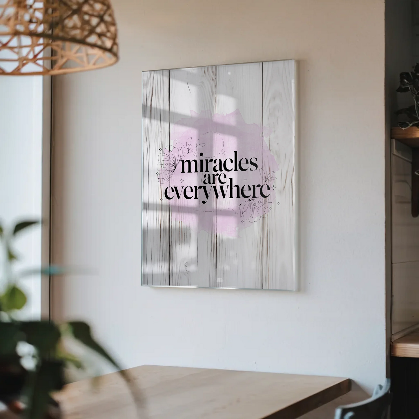 Acrylglas Bild Miracles are Everywhere Geschenkidee
