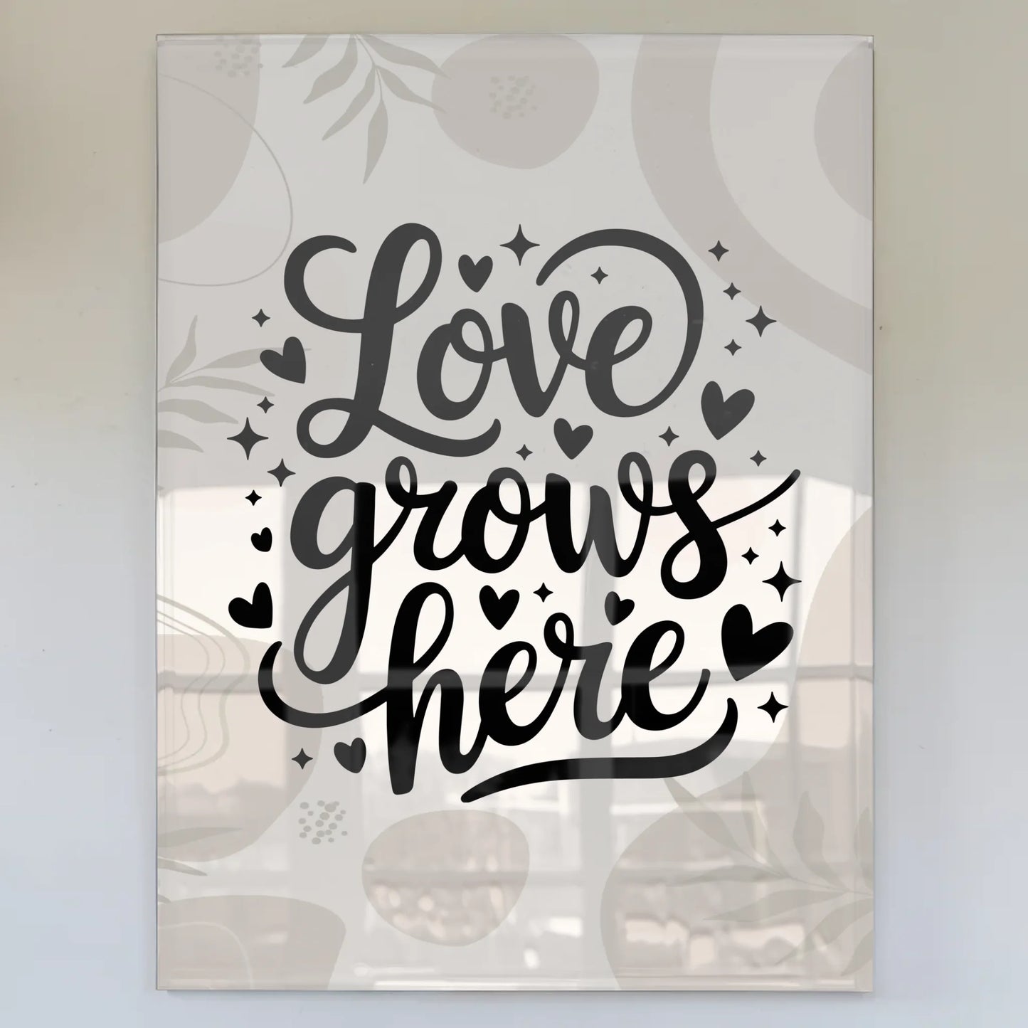 Bild Mit Acrylglas Love Grows Here Geschenkideen