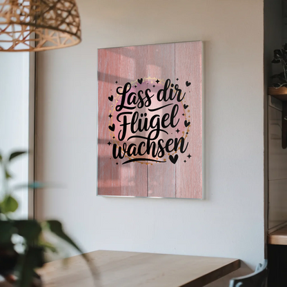 Acrylglas Mit Foto Lass dir Flügel wachsen Geschenk