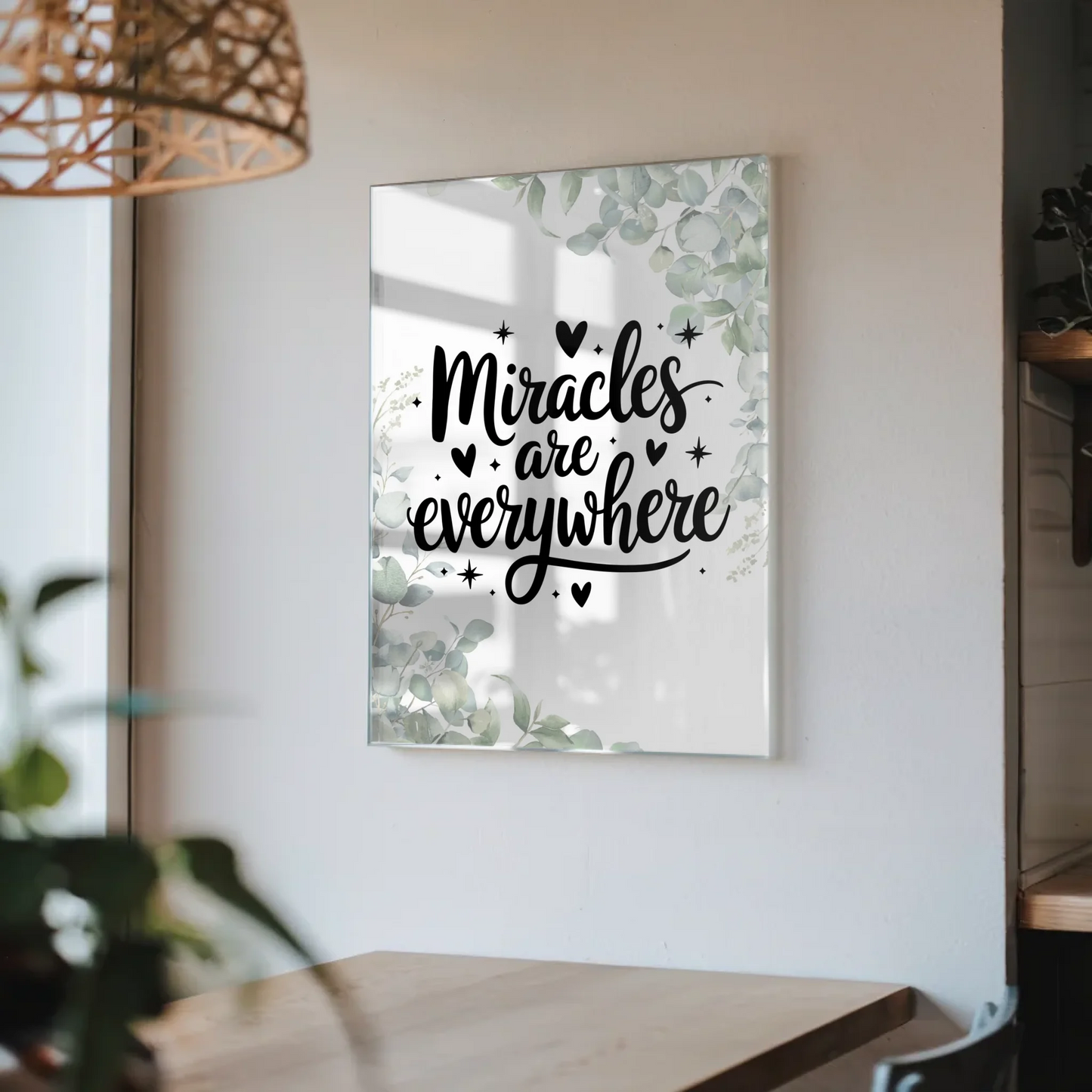 Foto Mit Acrylglas Miracles are everywhere Geschenk