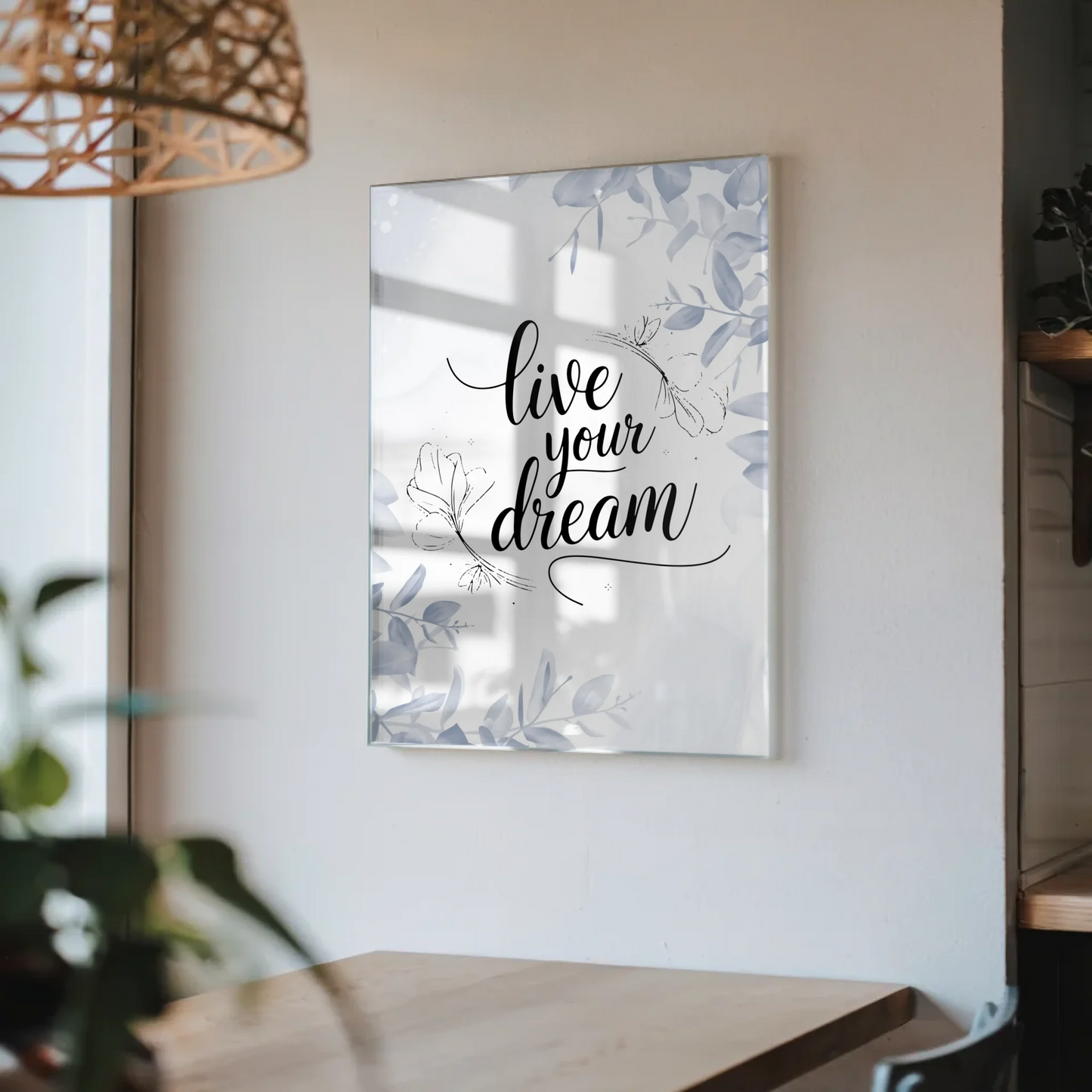 Acrylglas Bild Live Your Dream - Personalisiertes Geschenk