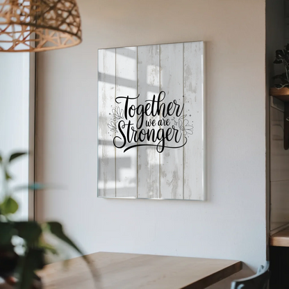 Bild Acrylglas Together we are stronger Geschenkidee