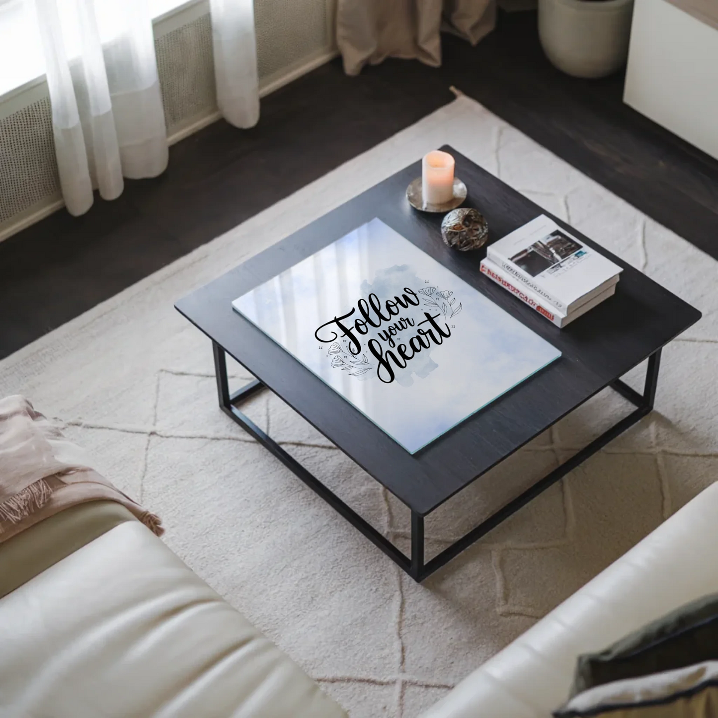 Acrylglas Bild Follow Your Heart personalisiert Geschenk