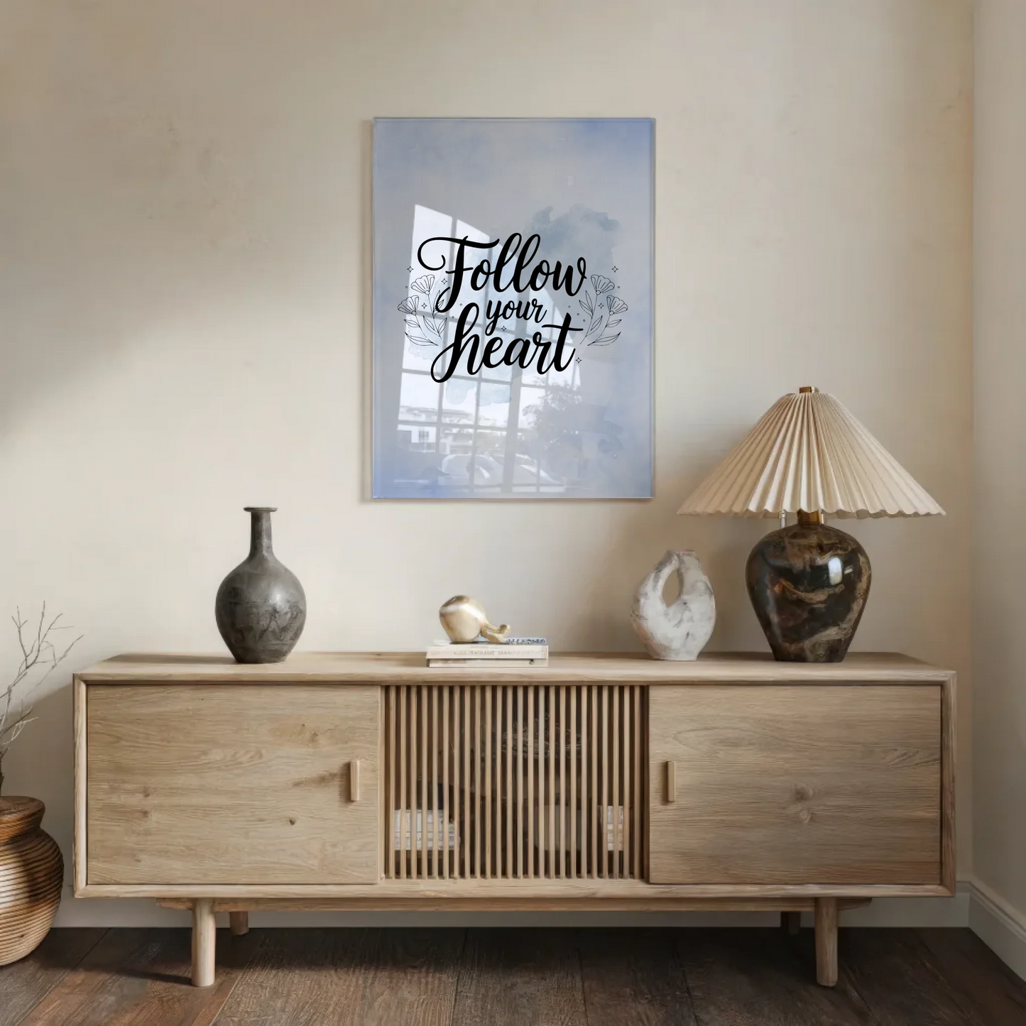 Acrylglas Bild Follow Your Heart personalisiert Geschenk