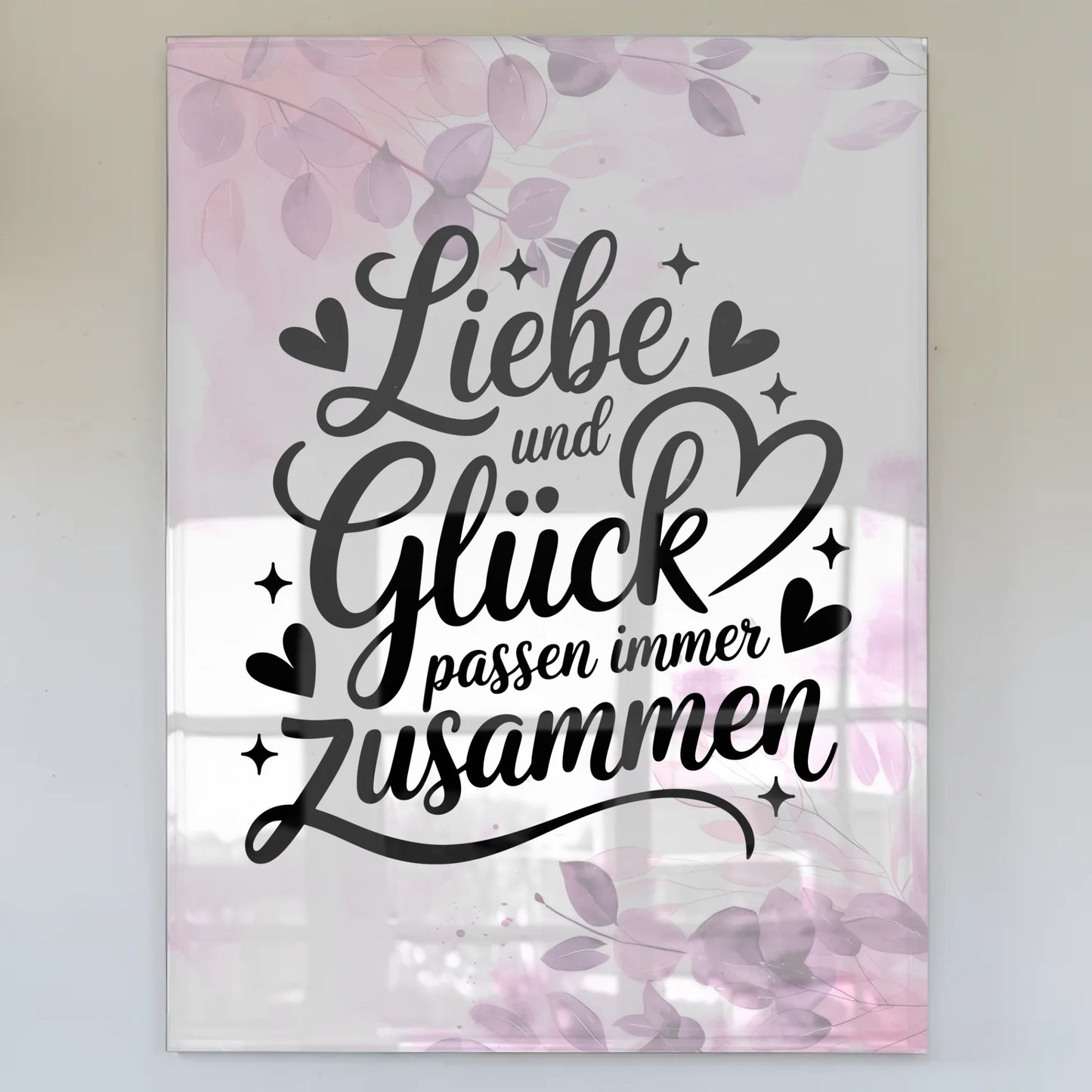 Acrylglas Mit Foto Liebe und Glück Poster Leinwand