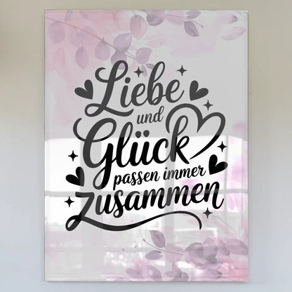 Acrylglas Mit Foto Liebe und Glück Poster Leinwand