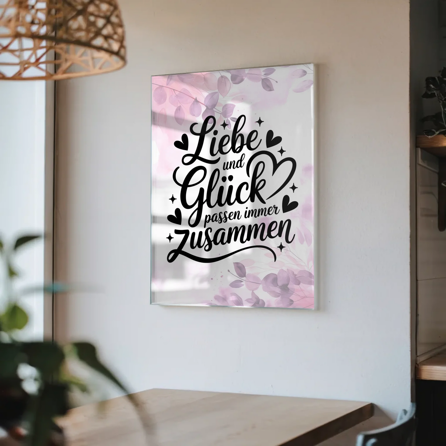 Acrylglas Mit Foto Liebe und Glück Poster Leinwand