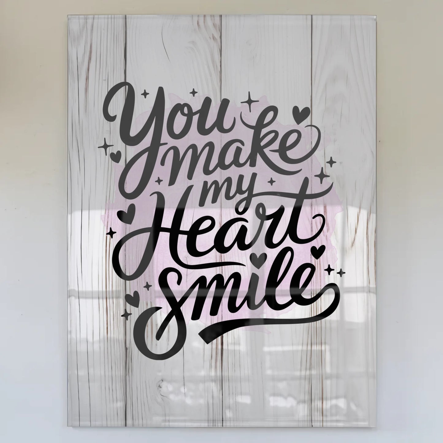 Bild Acrylglas You Make My Heart Smile Geschenk