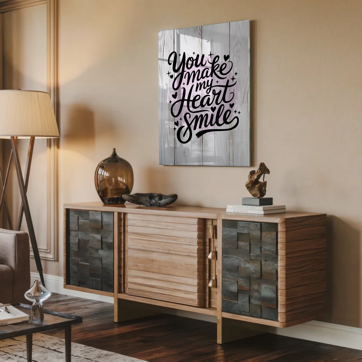 Bild Acrylglas You Make My Heart Smile Geschenk