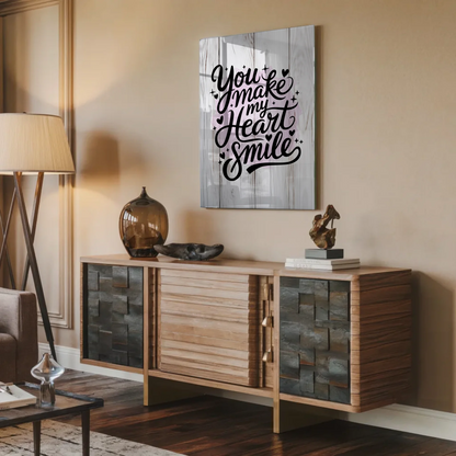 Bild Acrylglas You Make My Heart Smile Geschenk