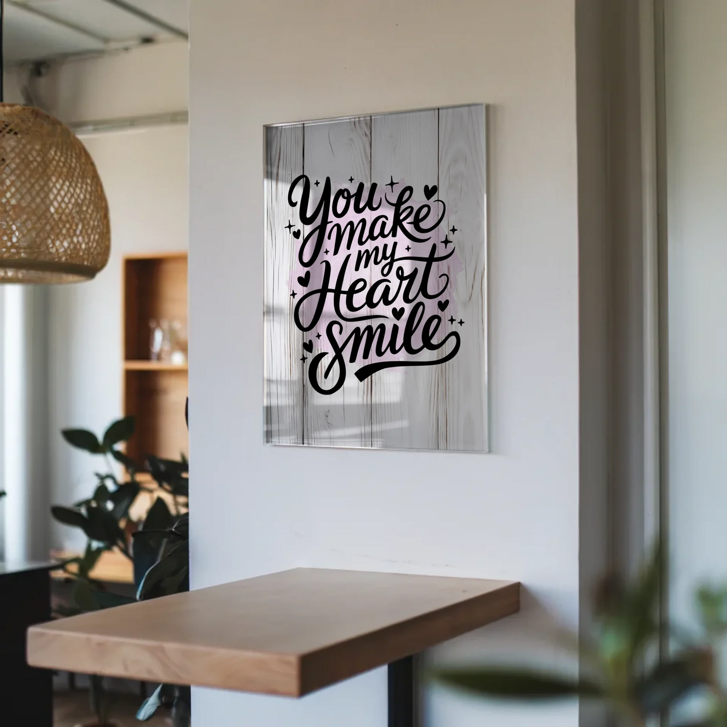 Bild Acrylglas You Make My Heart Smile Geschenk