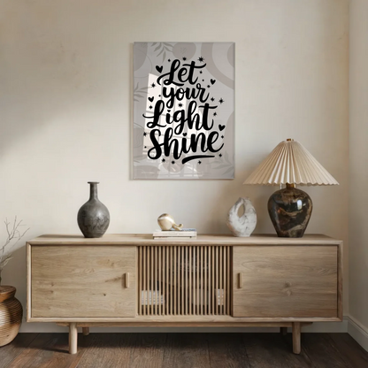 Wandbild Acrylglas Let Your Light Shine Geschenk