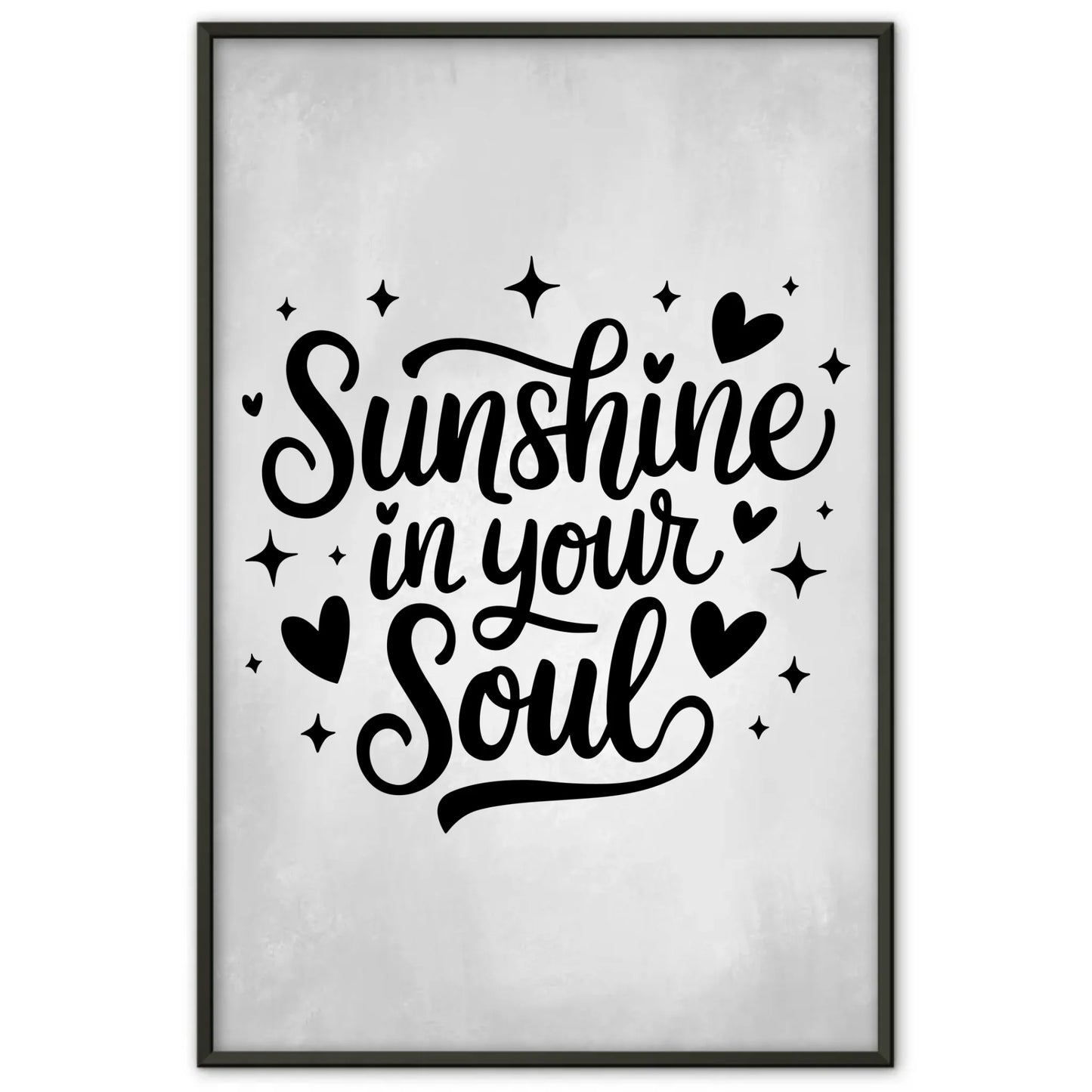 Spruchposter Sunshine in your soul für persönliche Geschenke